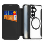 Dux Ducis Skin X Pro MagSafe suderinamasis piniginės tipo dėklas Samsung Galaxy S26+ – Juodas -- Samsung Galaxy S26+