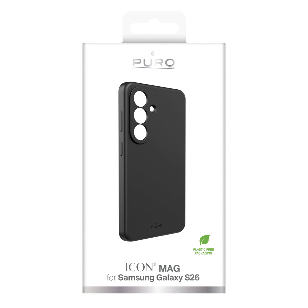 Puro ICON silikoninis dėklas, skirtas Samsung Galaxy S26 - juodas