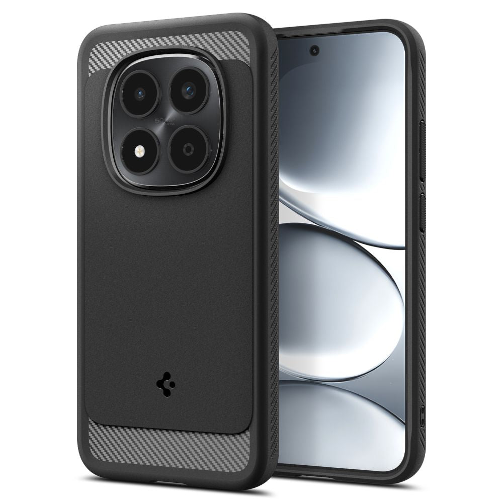 Spigen Rugged Armor dėklas, skirtas Xiaomi Redmi Note 15 Pro 5G - juodas