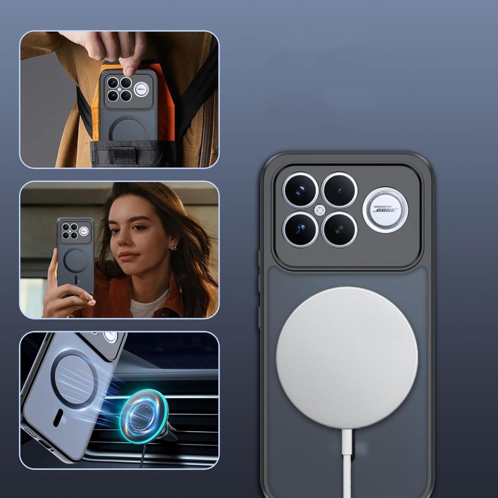 Tech-Protect MagMat MagSafe dėklas, skirtas Xiaomi Poco F8 Ultra - juodas -- Xiaomi Poco F8 Ultra / Poco F8 Ultra