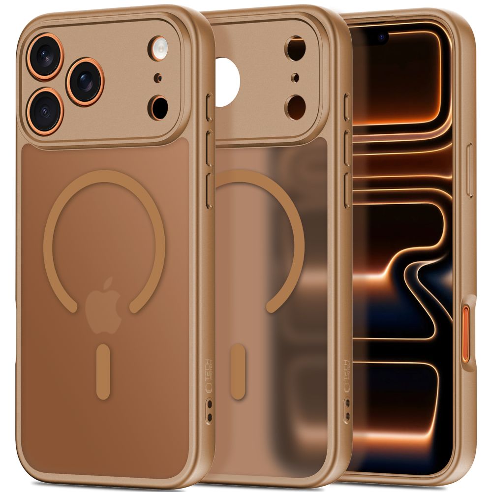 Tech-Protect BasicMag MagSafe Dėklas, skirtas iPhone 17 Pro – rudas -- iPhone 17 Pro
