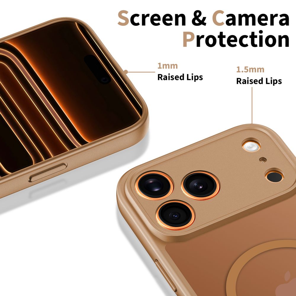 Tech-Protect BasicMag MagSafe dėklas, skirtas iPhone 17 Pro Max - ruda -- iPhone 17 Pro Max