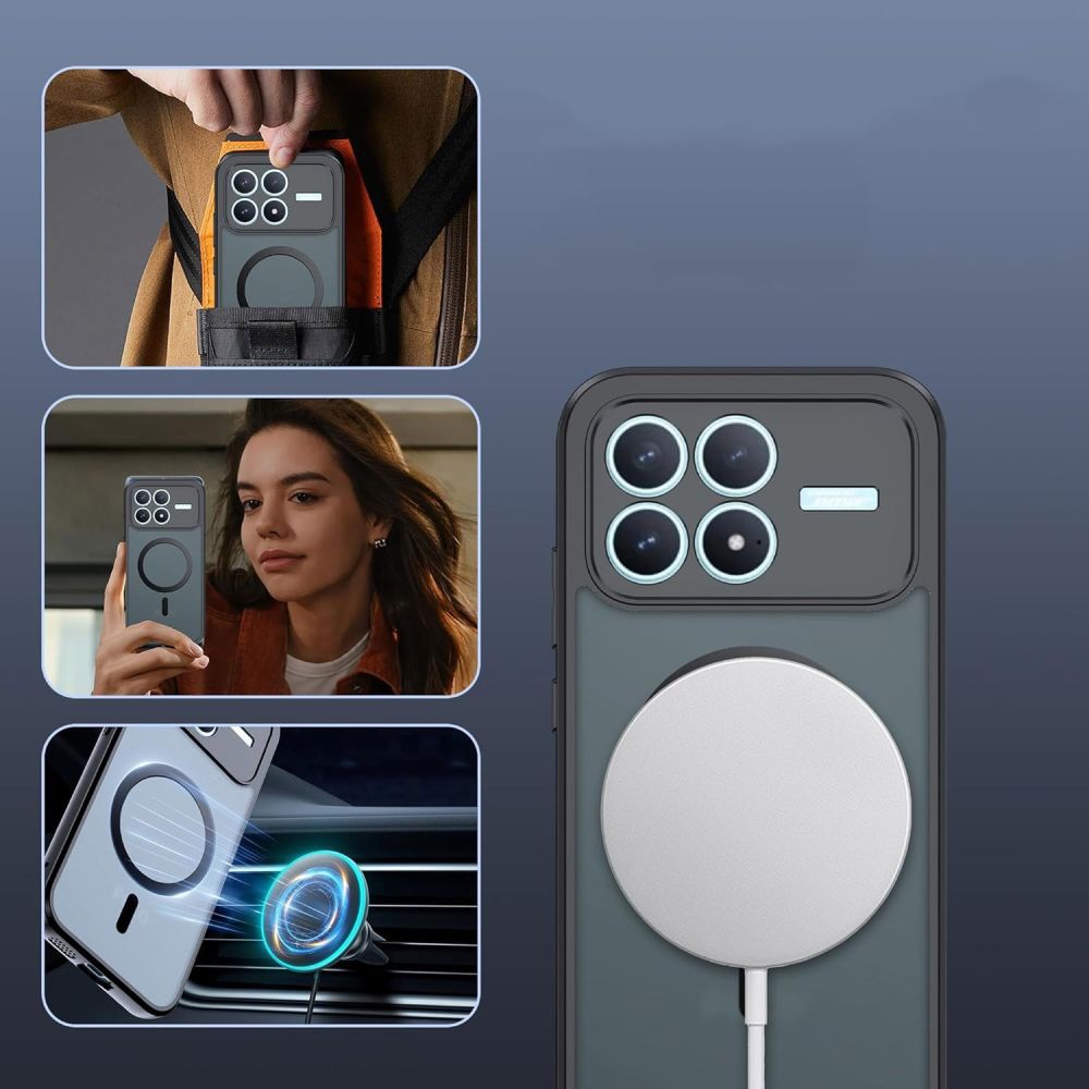 Tech-Protect MagMat MagSafe dėklas, skirtas Xiaomi Poco F8 Pro - juodas -- Xiaomi Poco F8 Pro / Poco F8 Pro