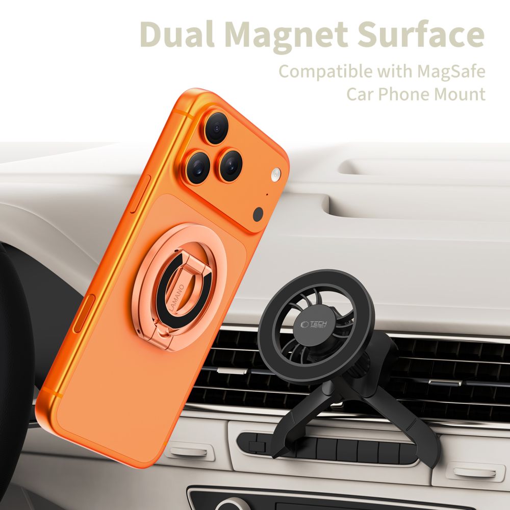 Tech-Protect MMR400 Lamano magnetinis žiedas telefonui - rožinio aukso -- Cell phone holders