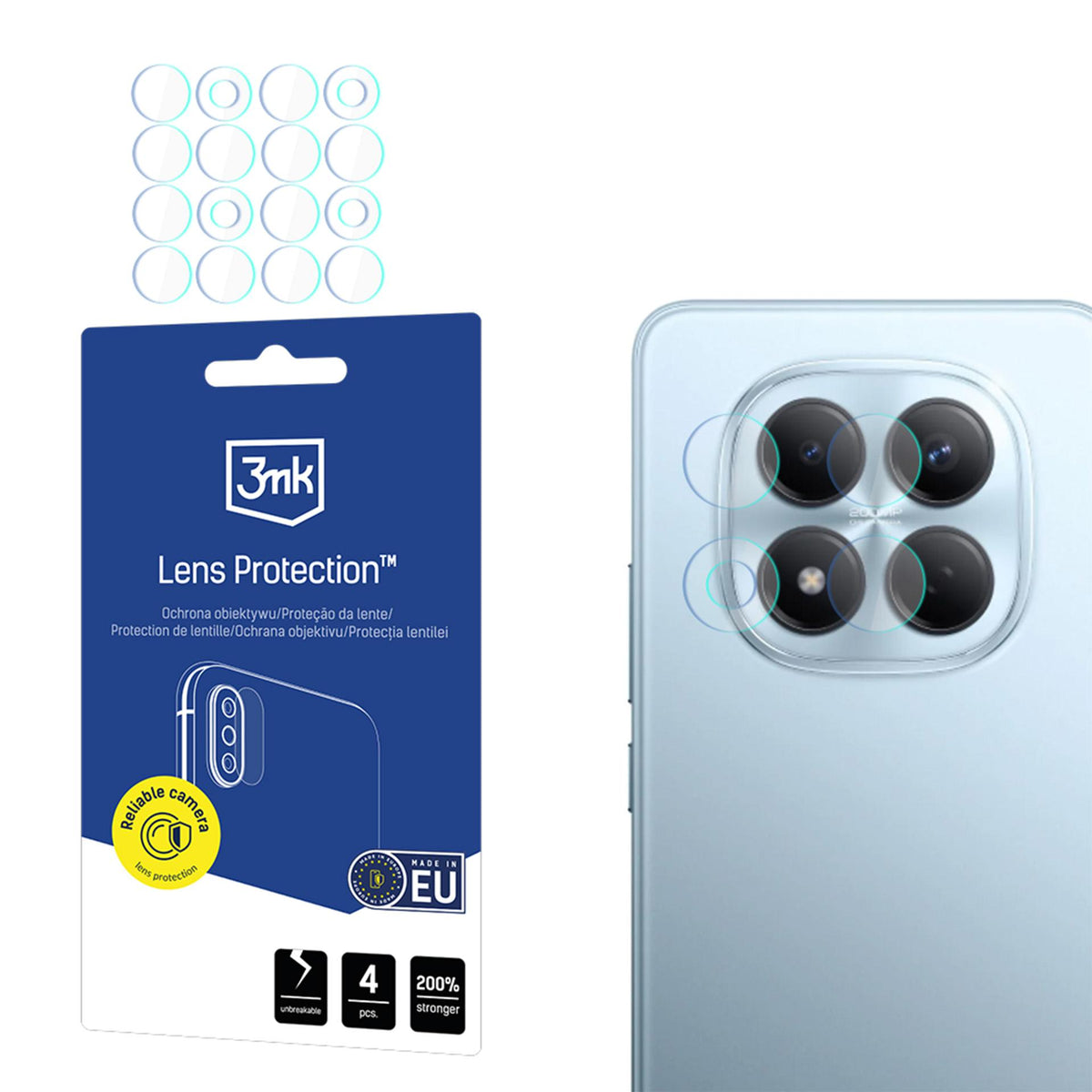 3mk Apsauginis objektyvo hibridinis fotoaparato objektyvo stiklas, skirtas Xiaomi Redmi Note 15 Pro 4G / Pro 5G / Pro+ 5G...