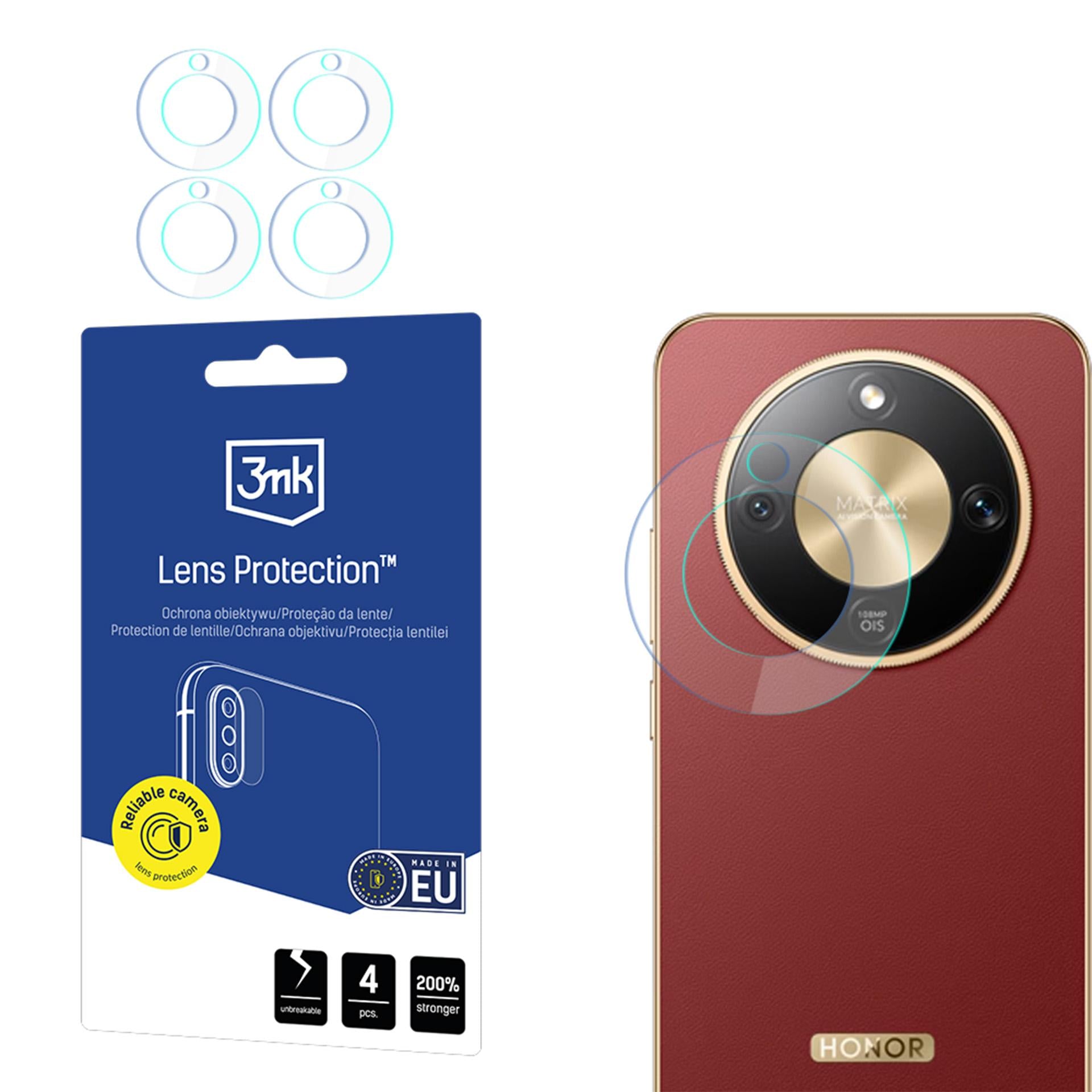 3mk Apsauginis hibridinis fotoaparato objektyvo stiklas, skirtas Honor Magic 8 Lite Pirmasis paveikslėlis