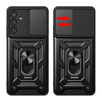 Hybrid Armor Camshield dėklas, skirtas Samsung Galaxy A57 – juodas