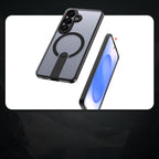 Hybrid Armor X dėklas, skirtas Samsung Galaxy A57, su stovu, suderinamas su MagSafe - juodas -- Samsung Galaxy A57