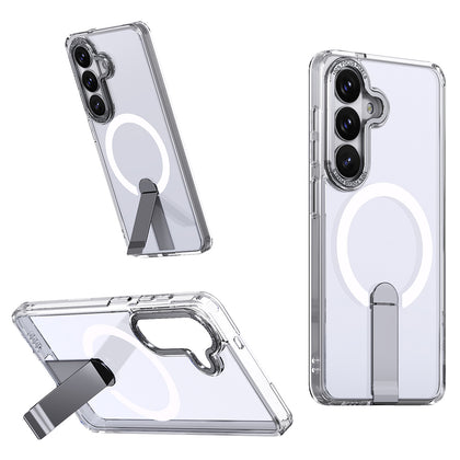 Hybrid Armor X dėklas Samsung Galaxy A57 su stovu, suderinamas su MagSafe - skaidrus -- Samsung Galaxy A57