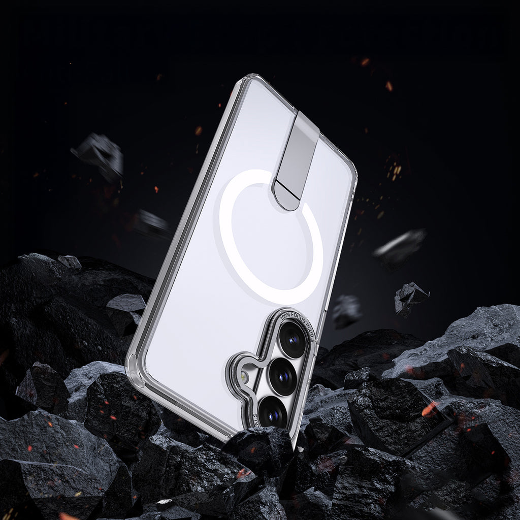 Hybrid Armor X dėklas Samsung Galaxy A36 / A37 su stovu, suderinamas su MagSafe - skaidrus -- Samsung Galaxy A36 /...