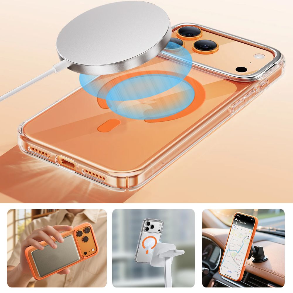 Tech-Protect MMP-200 MagSafe magnetinis žiedas telefonui - oranžinis -- Cell phone holders
