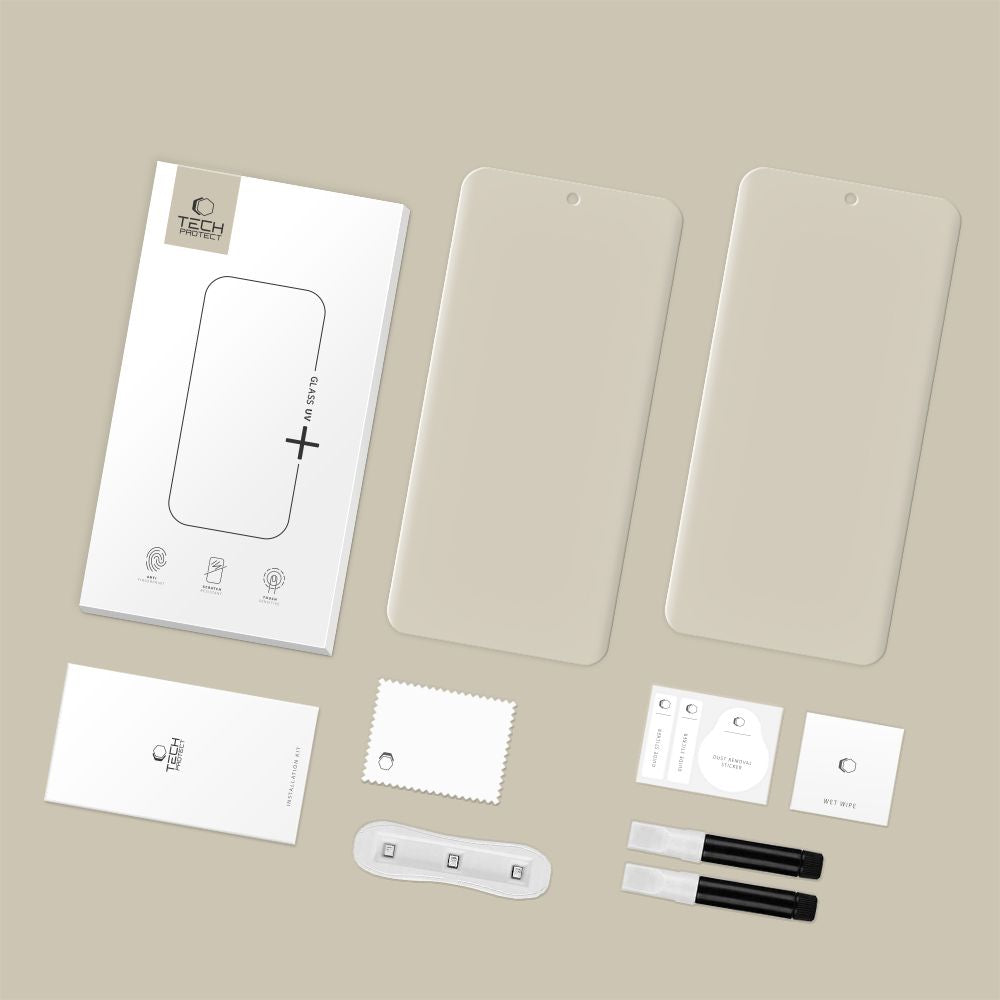 Tech-Protect Glass UV+ 2-Pack Grūdintas stiklas, skirtas Xiaomi Redmi Note 15 Pro+ 5G -- Cell phone tempered glass