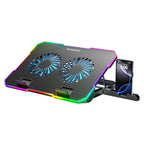 Wozinsky WDCX-A26 NitroCool RGB žaidimų nešiojamojo kompiuterio aušinimo priemonė - juoda -- Laptop Stands