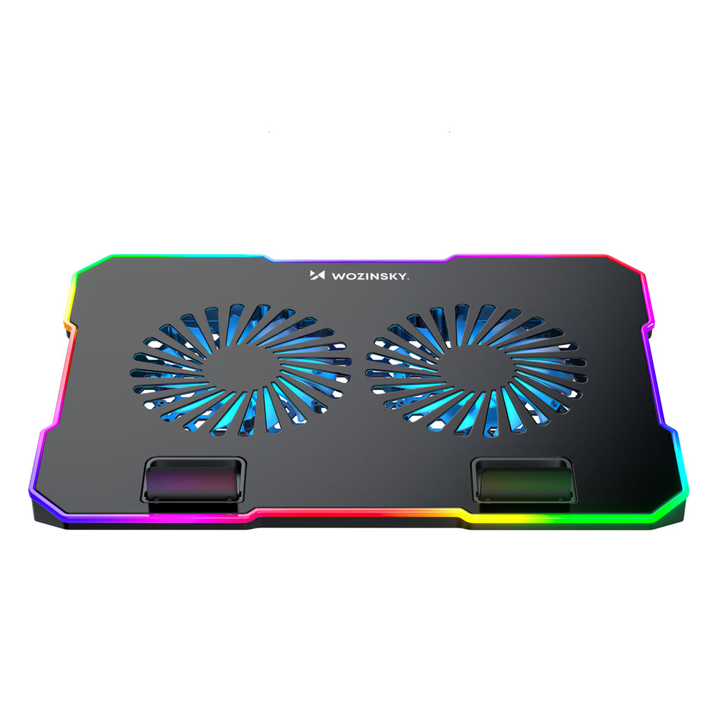 Wozinsky WDCX-A26 NitroCool RGB žaidimų nešiojamojo kompiuterio aušinimo priemonė - juoda -- Laptop Stands