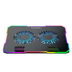 Wozinsky WDCX-A26 NitroCool RGB žaidimų nešiojamojo kompiuterio aušinimo priemonė - juoda -- Laptop Stands