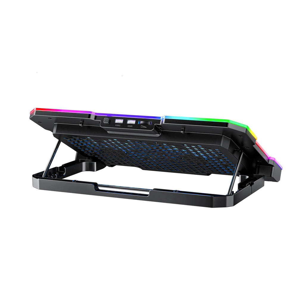 Wozinsky WDCX-A26 NitroCool RGB žaidimų nešiojamojo kompiuterio aušinimo priemonė - juoda -- Laptop Stands