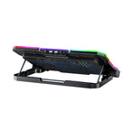 Wozinsky WDCX-A26 NitroCool RGB žaidimų nešiojamojo kompiuterio aušinimo priemonė - juoda -- Laptop Stands