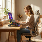 Wozinsky WDCX-A26 NitroCool RGB žaidimų nešiojamojo kompiuterio aušinimo priemonė - juoda -- Laptop Stands