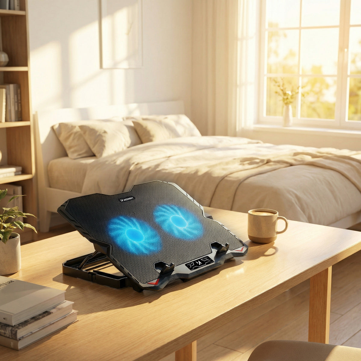 Wozinsky WDCX-015 StormPad RGB žaidimų aušinimo nešiojamojo kompiuterio stovas - juodas -- Laptop Stands
