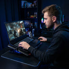 Wozinsky WDCX-015 StormPad RGB žaidimų aušinimo nešiojamojo kompiuterio stovas - juodas -- Laptop Stands