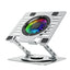 Wozinsky WDCX-X16-AS CoolBase RGB 360° nešiojamojo kompiuterio ir planšeto aušinimo stovas - sidabras -- Laptop Stands