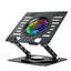 Wozinsky WDCX-X16-AS CoolBase RGB 360° nešiojamojo kompiuterio ir planšeto aušinimo stovas - juodas -- Laptop Stands