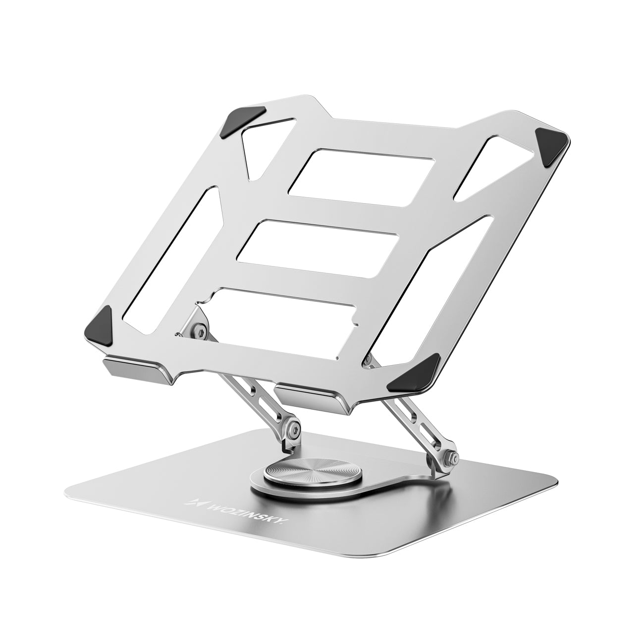 Wozinsky WDCX-X19-AB HardStand 360° sukimasis nešiojamojo kompiuterio ir planšeto stovas - sidabras -- Laptop Stands
