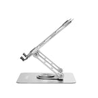 Wozinsky WDCX-X19-AB HardStand 360° sukimasis nešiojamojo kompiuterio ir planšeto stovas - sidabras -- Laptop Stands