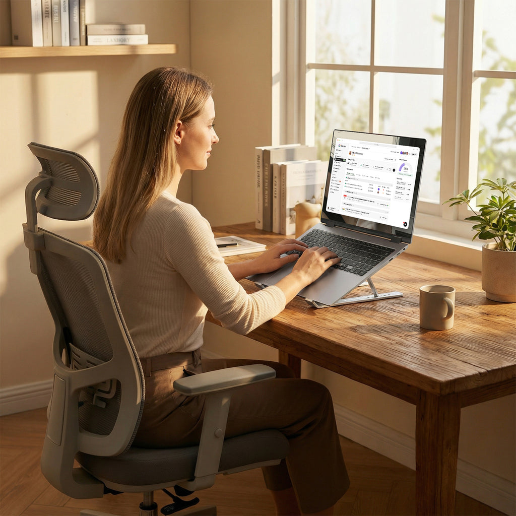Wozinsky WDCX-X8S sulankstomas reguliuojamas nešiojamojo kompiuterio stovas - sidabras -- Laptop Stands