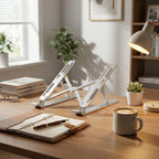 Wozinsky WDCX-X8S sulankstomas reguliuojamas nešiojamojo kompiuterio stovas - sidabras -- Laptop Stands