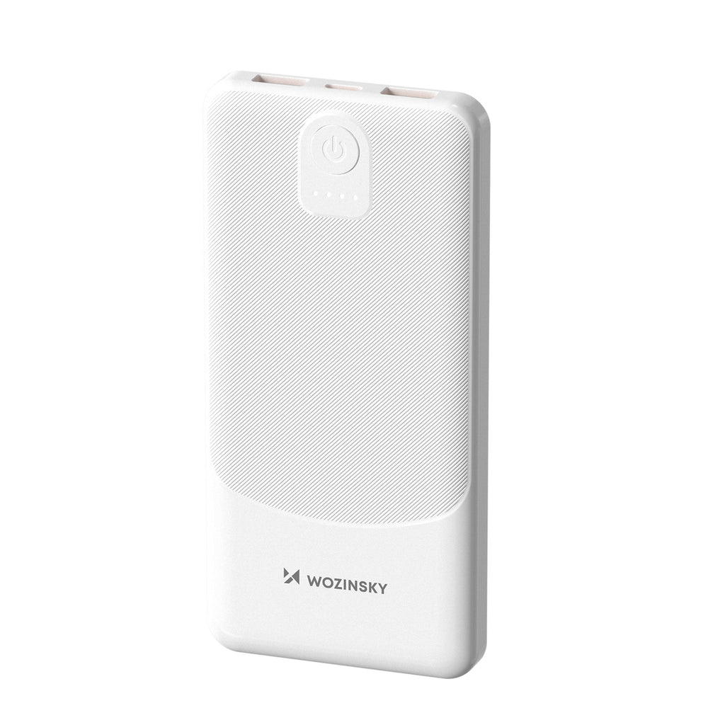 Powerbank Wozinsky Wpower WPBBK-3 10000 mAh 10W 2x USB-A 2A - balta -- Powerbanks
