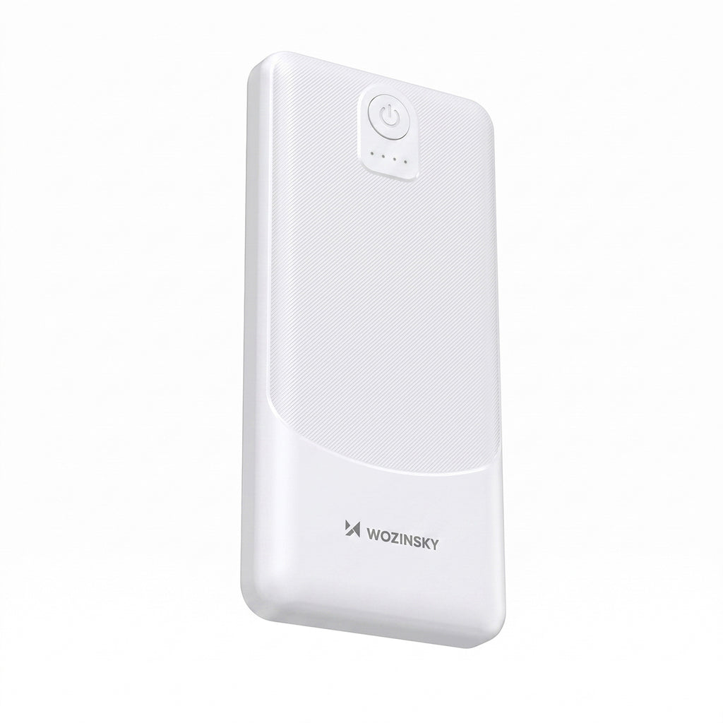 Powerbank Wozinsky Wpower WPBBK-3 10000 mAh 10W 2x USB-A 2A - balta -- Powerbanks