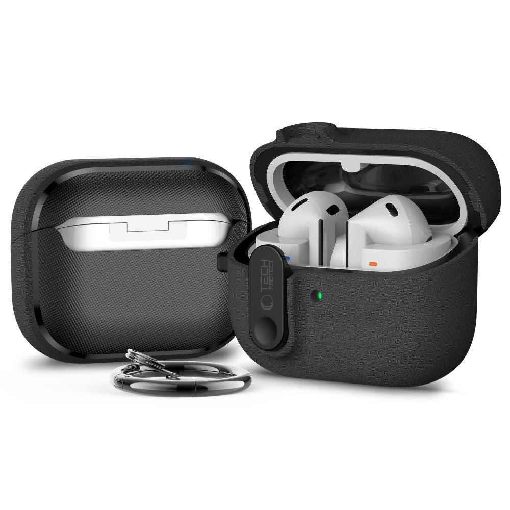 Tech-Protect Slim Hook Dėklas, skirtas Samsung Galaxy Buds 3 / 3 FE / 3 Pro - juodas -- Samsung Galaxy Buds 3 / Samsung 3...