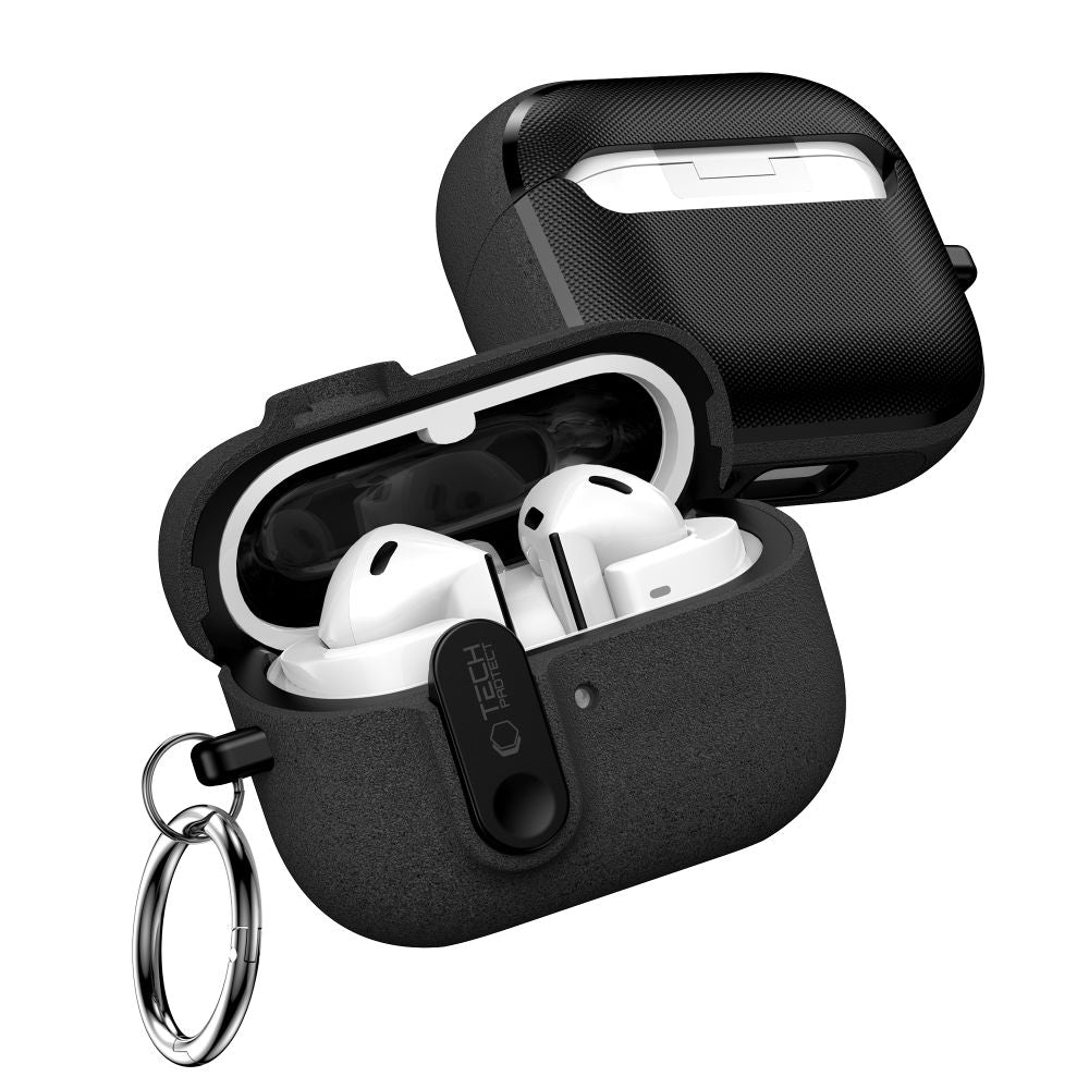 Tech-Protect Slim Hook Dėklas, skirtas Samsung Galaxy Buds 3 / 3 FE / 3 Pro - juodas -- Samsung Galaxy Buds 3 / Samsung 3...