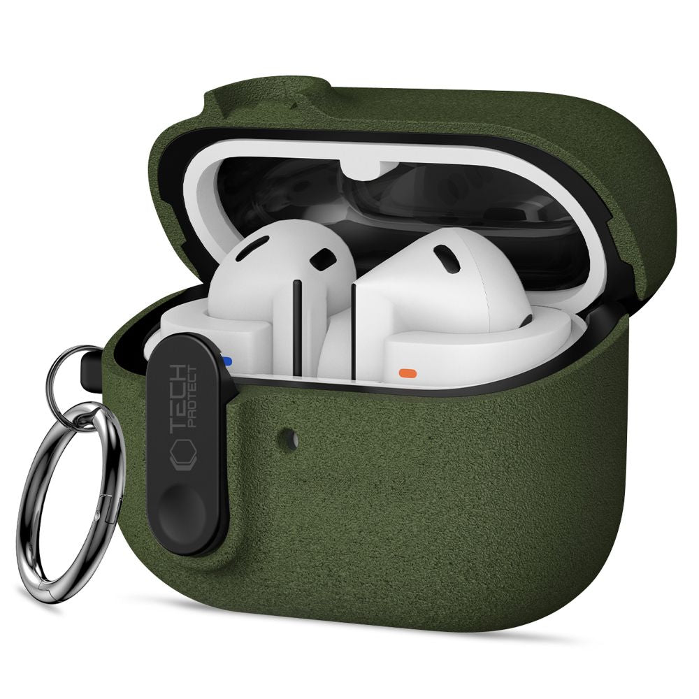 Tech-Protect Slim Hook Dėklas, skirtas Samsung Galaxy Buds 3 / 3 FE / 3 Pro - žalias -- Samsung Galaxy Buds 3 / Samsung 3...