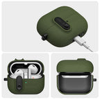 Tech-Protect Slim Hook Dėklas, skirtas Samsung Galaxy Buds 3 / 3 FE / 3 Pro - žalias -- Samsung Galaxy Buds 3 / Samsung 3...