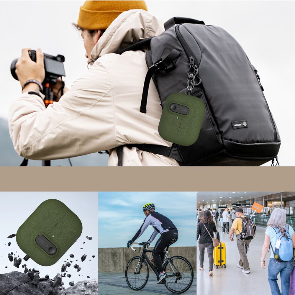 Tech-Protect Slim Hook Dėklas, skirtas Samsung Galaxy Buds 3 / 3 FE / 3 Pro - žalias -- Samsung Galaxy Buds 3 / Samsung 3...