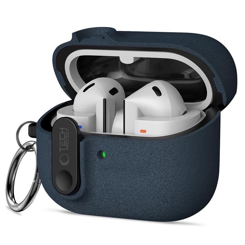 Tech-Protect Slim Hook Dėklas, skirtas Samsung Galaxy Buds 3 / 3 FE / 3 Pro - tamsiai mėlynas -- Samsung Galaxy Buds 3 /...