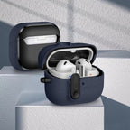 Tech-Protect Slim Hook Dėklas, skirtas Samsung Galaxy Buds 3 / 3 FE / 3 Pro - tamsiai mėlynas -- Samsung Galaxy Buds 3 /...