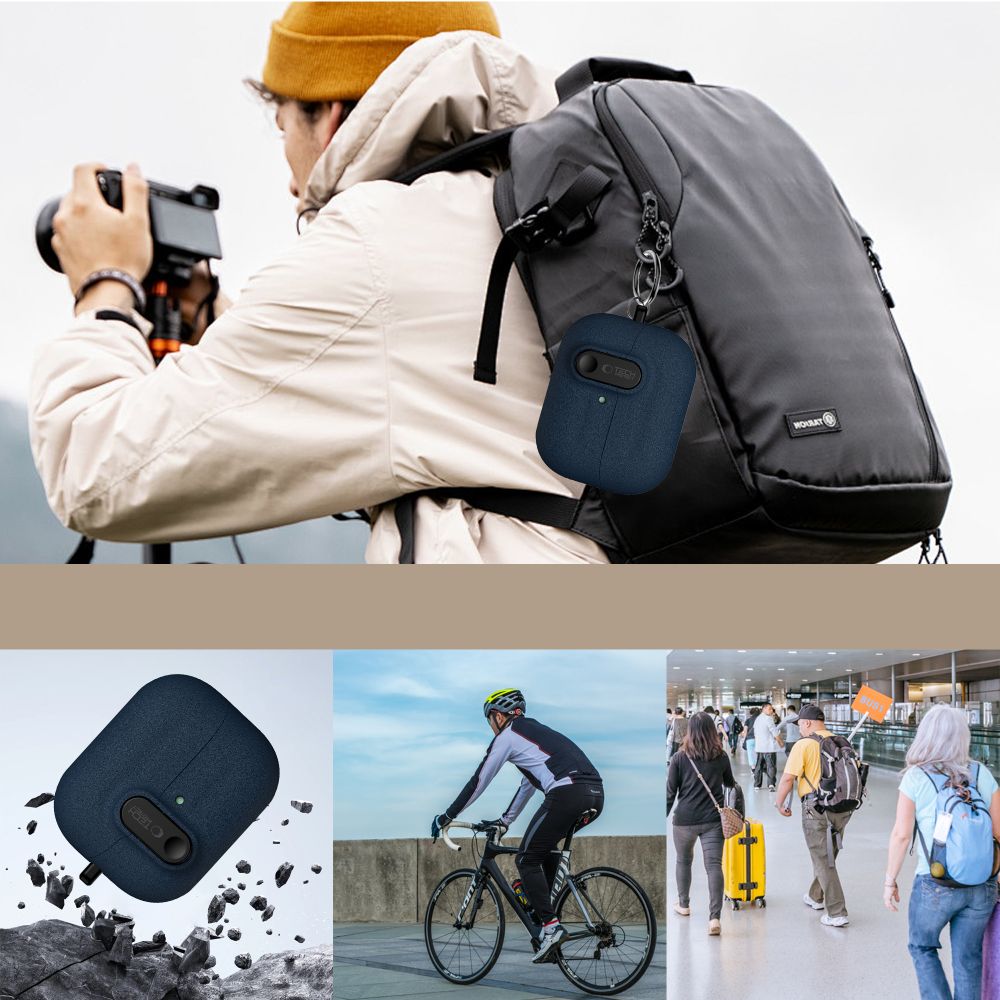 Tech-Protect Slim Hook Dėklas, skirtas Samsung Galaxy Buds 3 / 3 FE / 3 Pro - tamsiai mėlynas -- Samsung Galaxy Buds 3 /...