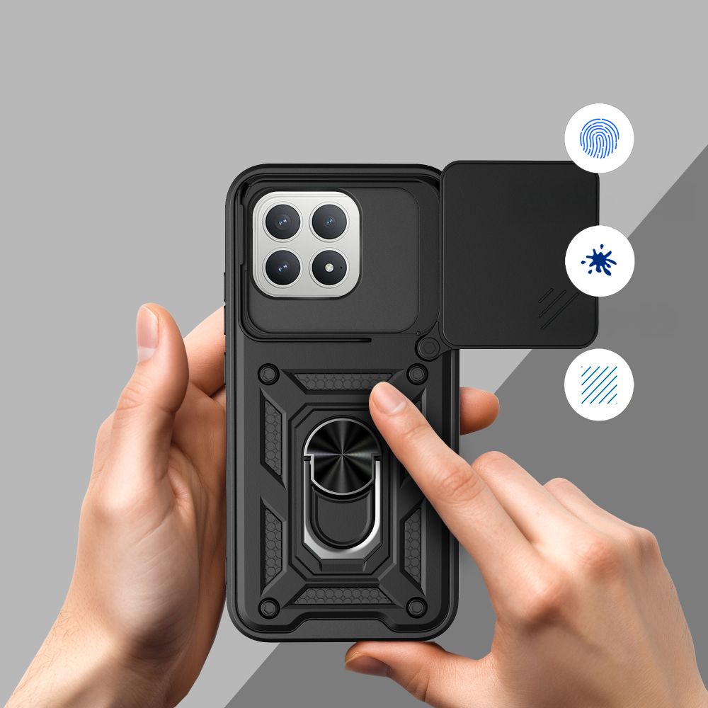 Tech-Protect CamShield Pro dėklas, skirtas Xiaomi Poco F8 - juodas -- Xiaomi Poco F8 / Poco F8