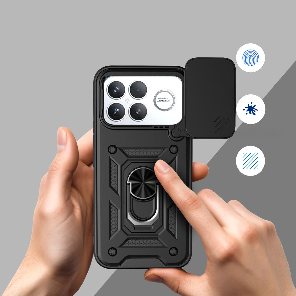 Tech-Protect CamShield Pro dėklas, skirtas Xiaomi Poco F8 Ultra - juodas -- Xiaomi Poco F8 Ultra / Poco F8 Ultra