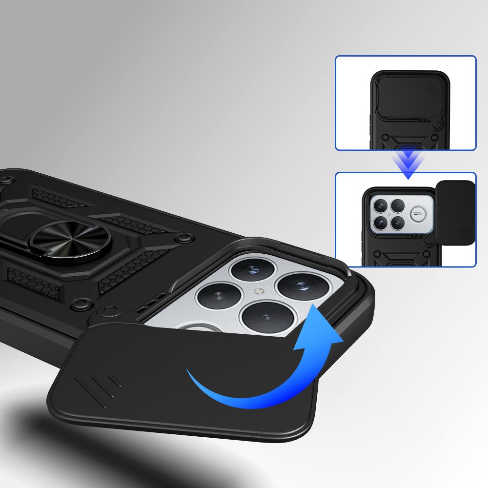 Tech-Protect CamShield Pro dėklas, skirtas Xiaomi Poco F8 Ultra - juodas -- Xiaomi Poco F8 Ultra / Poco F8 Ultra