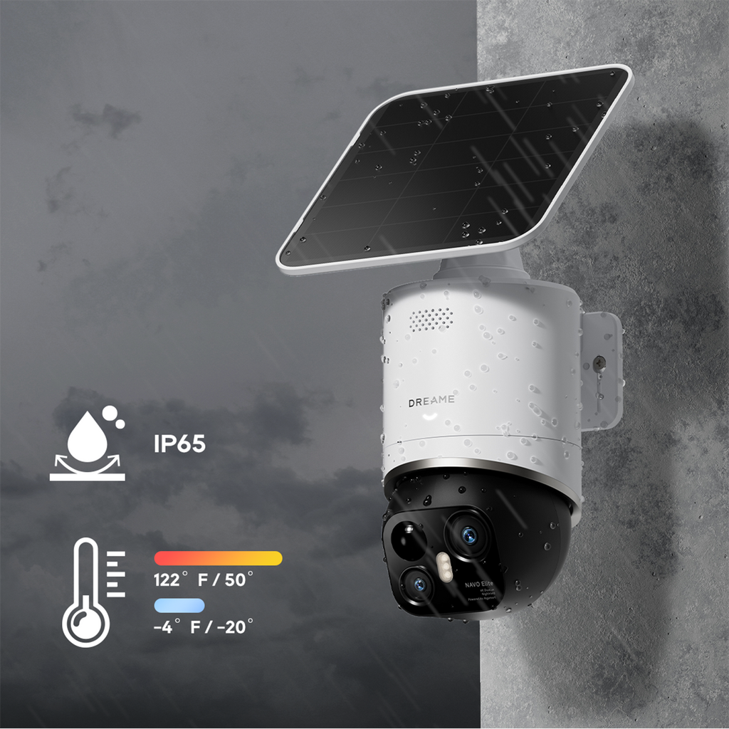 Dreame Navo Elite 1 Outcam 360° lauko kamera su saulės panele - balta -- Uncategorized