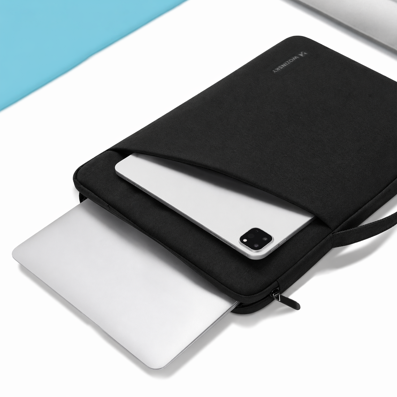Wozinsky WTNP-14B 13-14" nešiojamojo kompiuterio krepšys su ištraukiama rankenėle - Juodas -- Laptop Bags