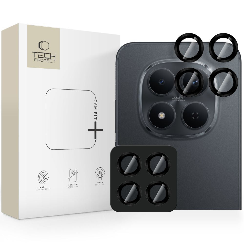 „Tech-Protect Camring Fit+“ fotoaparato dangtelis, skirtas Xiaomi Redmi Note 15 Pro 5G / 15 Pro+ – juodas -- Cell phone...