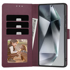 „Tech-Protect“ piniginės dėklas, skirtas „Xiaomi Redmi Note 15 Pro 5G“ – bordo spalvos -- Xiaomi Redmi Note 15 Pro 5G /...