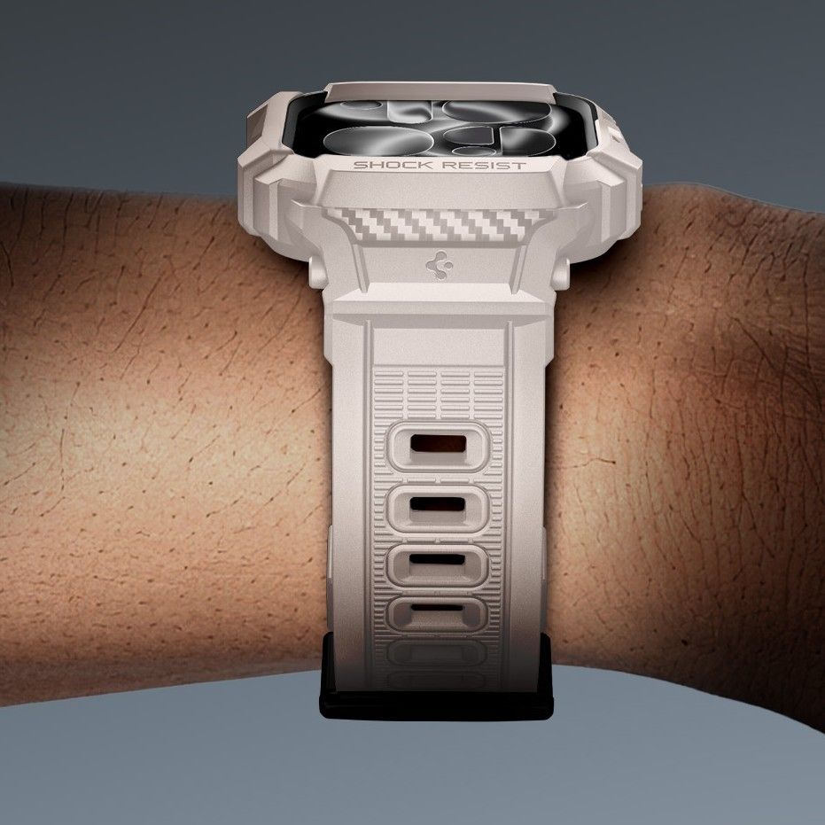 Spigen Rugged Armor Pro V2 Apple Watch Strap (46mm) – smėlio spalvos