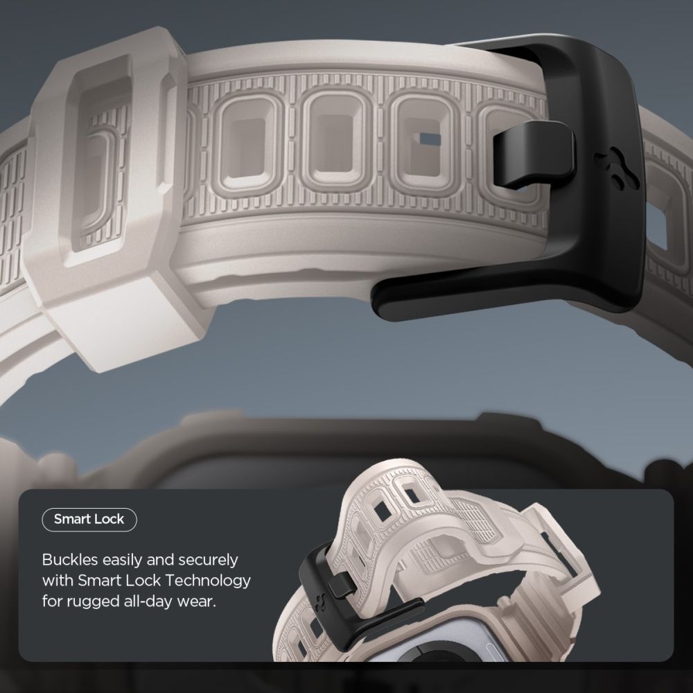 Spigen Rugged Armor Pro V2 Apple Watch Strap (46mm) – smėlio spalvos