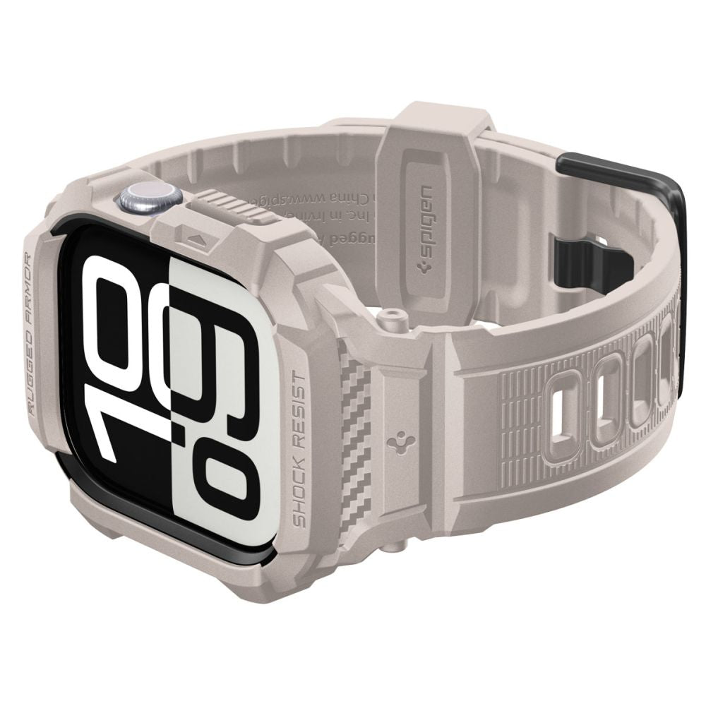 Spigen Rugged Armor Pro V2 Apple Watch Strap (46mm) – smėlio spalvos